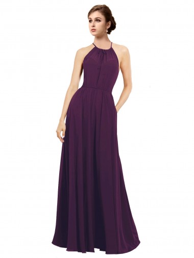 Elegant Chiffon Bridesmaids Dress with Softly Draped Bodice Bristol