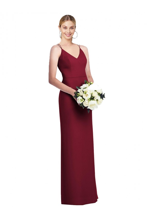 Full Length Draped Blouson Back Chiffon Maxi Bridesmaid Dress Bristol