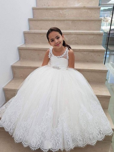 Ivory Ball Gown Floor Length Flower Girl Dress Bristol
