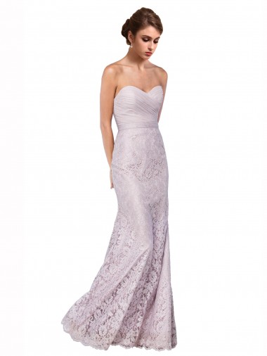 Floor Length Fitted Sweetheart Lace Bridesmaid Dress / Prom Dress Bristol