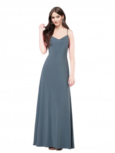 Classic Spandex Bridesmaid Dress / Prom Dress with Scoop Neckline Bristol