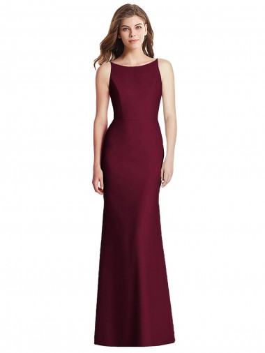 Open Cowl Back Bateau Neck Trumpet Bridesmaid Dress Bristol