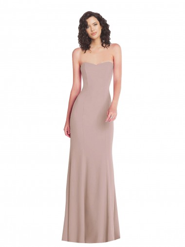 Strapless Princess Line Formal Crepe Mermaid Bridesmaid Dress / Prom Dress Bristol