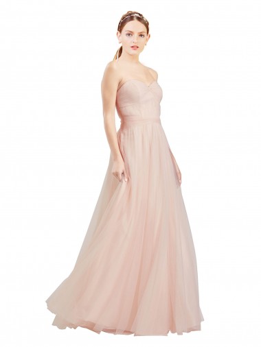 Floor Length Sweetheart Tulle Bridesmaid Dress with Open Back Bristol