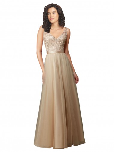 Long Tulle Bridesmaid Dress with Embroidery and Beading Bristol